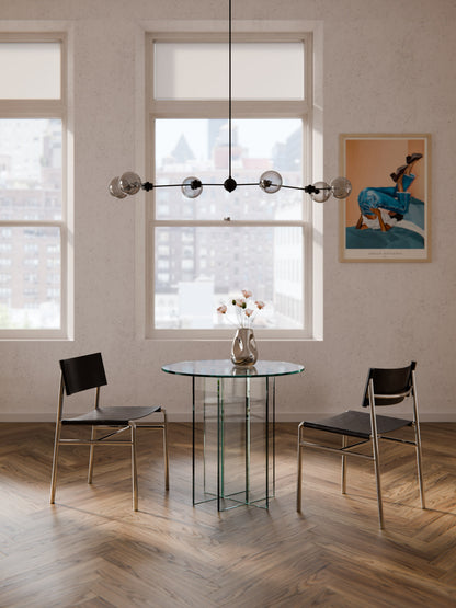 Anouk Round Dining Table in Glass, Available in Various Sizes