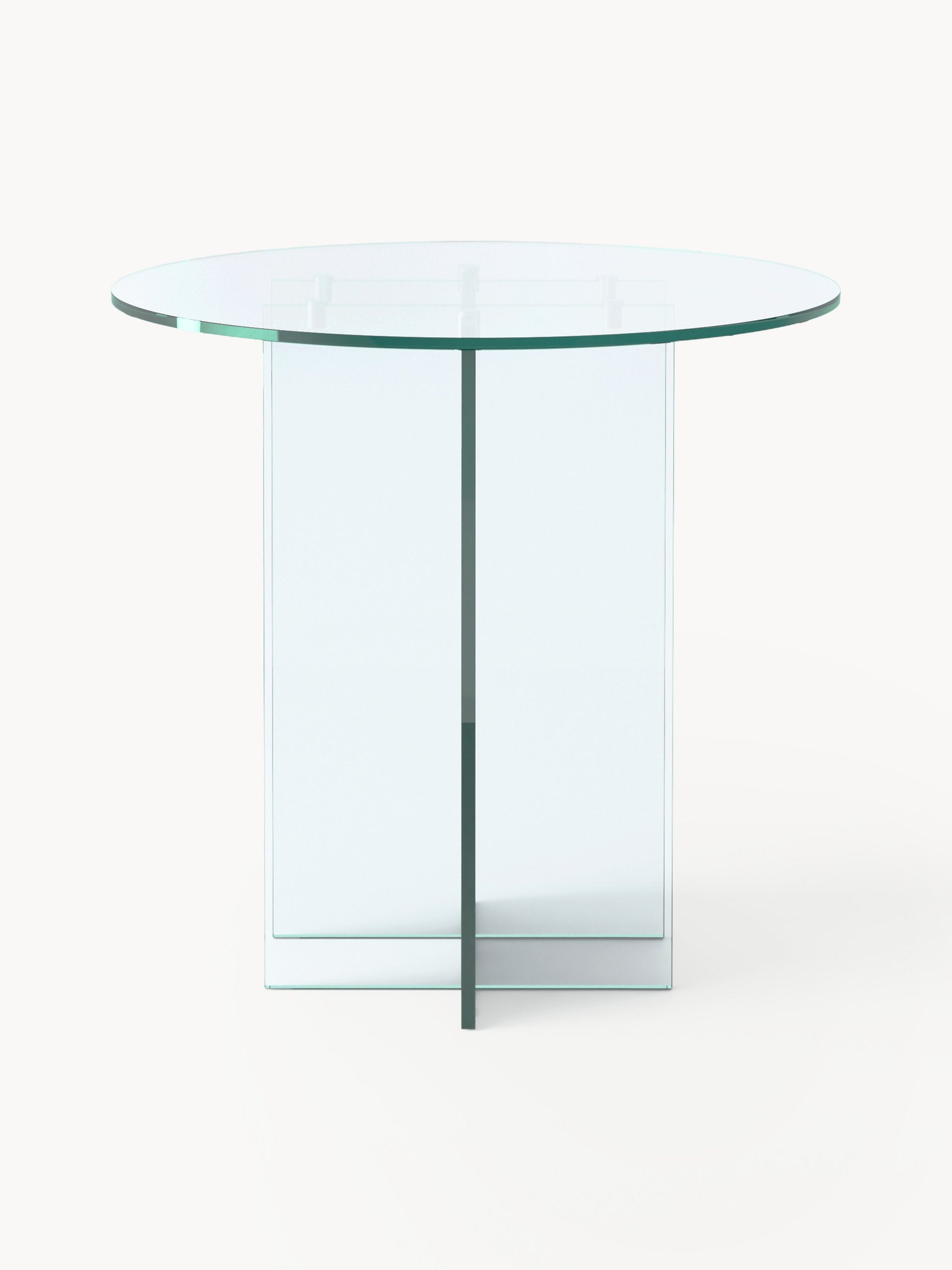 Anouk Round Dining Table in Glass, Available in Various Sizes