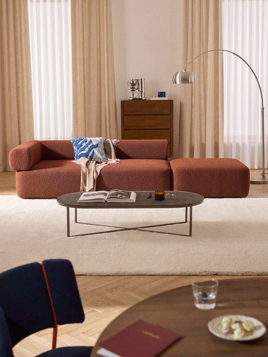 Anton Modular Ottoman in Bouclé