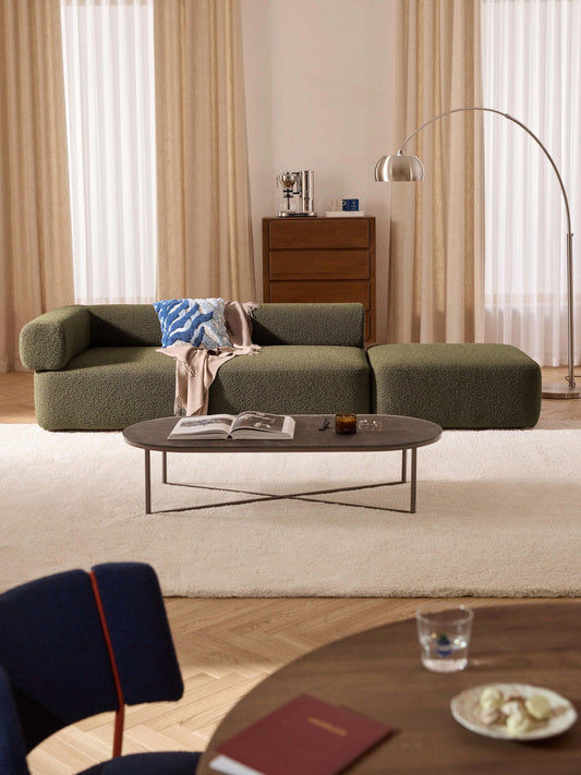 Anton Modular Ottoman in Bouclé