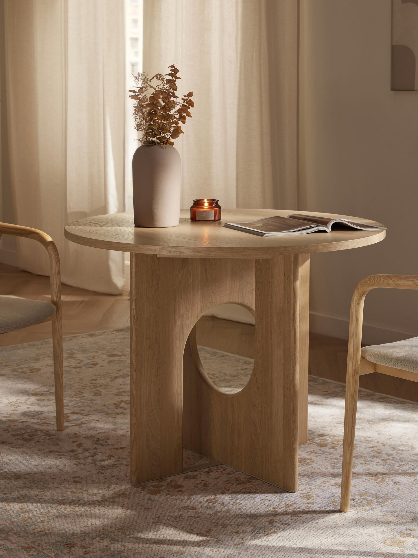 Apollo Round-Shaped Dining Table, in Various Sizes