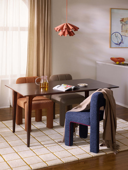 Archie Dining Table Made of Mango Wood, Available in Various Sizes