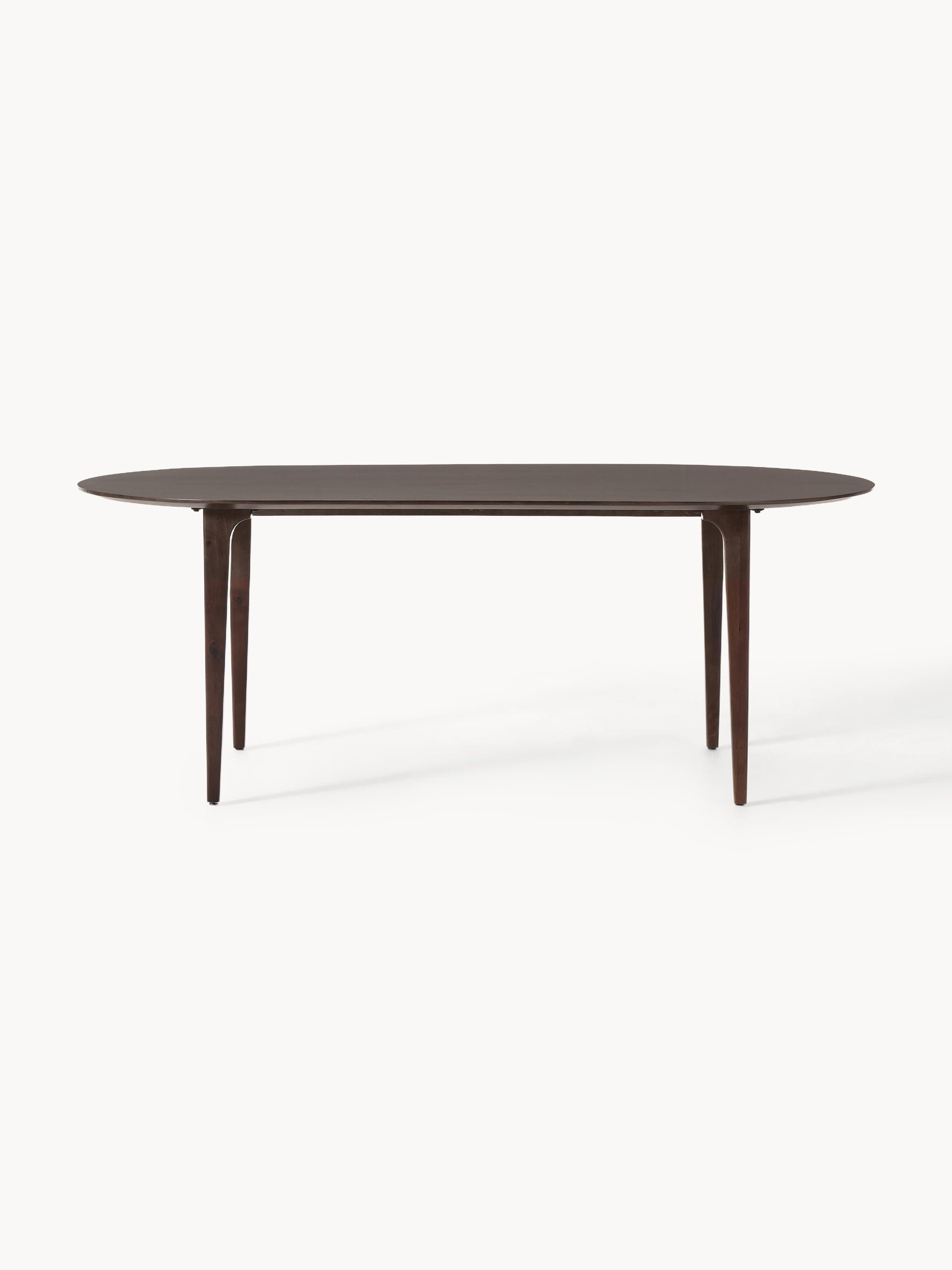 Archie Oval Dining Table in Mango Wood, Measuring 200 x 100 cm