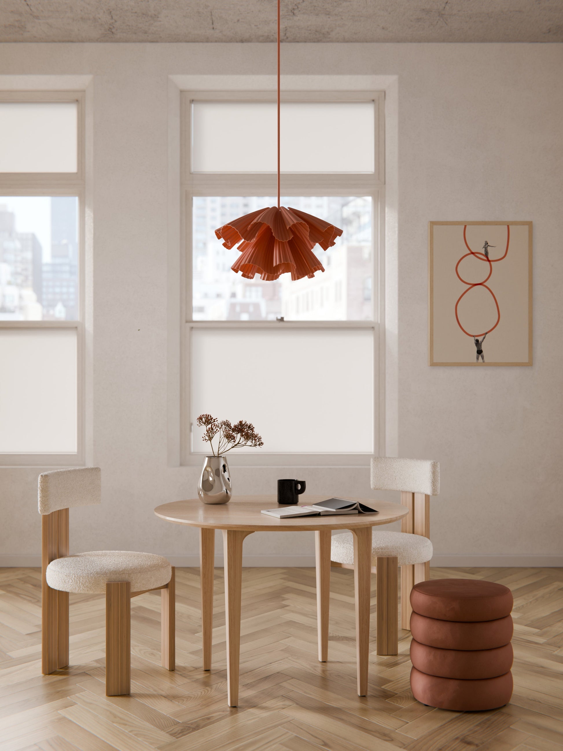 Archie Round Dining Table in Oak, Measuring Ø 110 cm