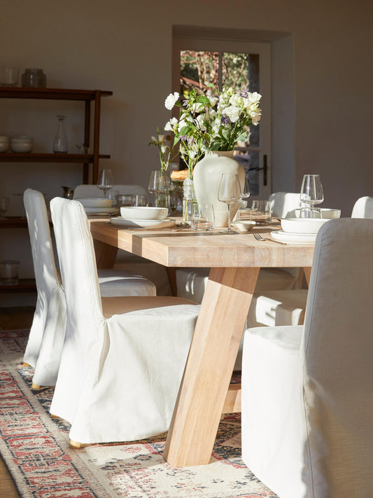 Ashton Dining Table in Oak, Available in Various Sizes