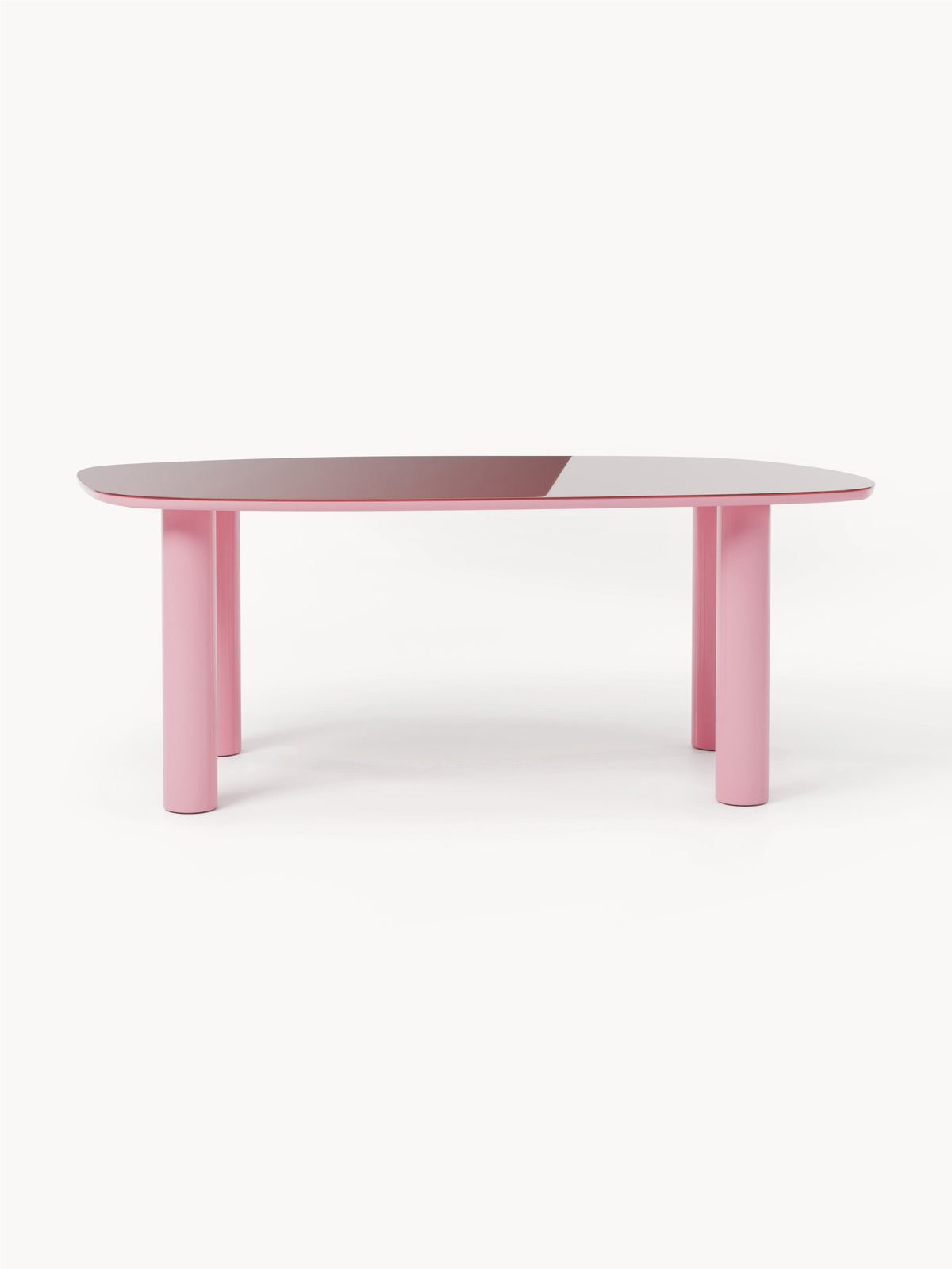 Beni Organic Dining Table with Glass Top, Measuring 200 x 110 cm