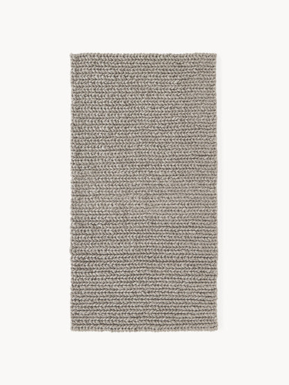 Bruna Rug in Wool, Handmade, with Braided Texture