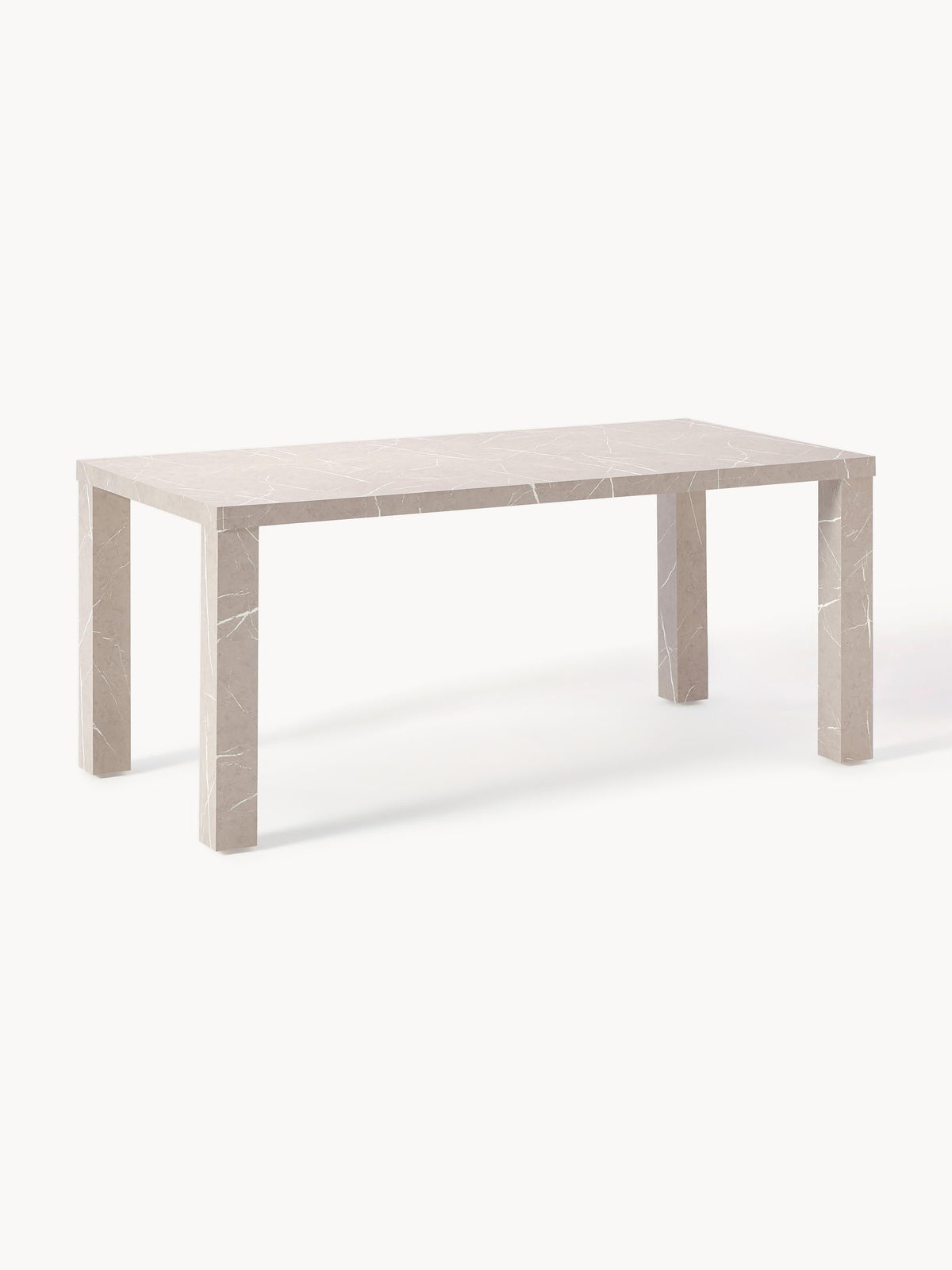 Carl Dining Table in Marble Look, Size 180 x 90 cm