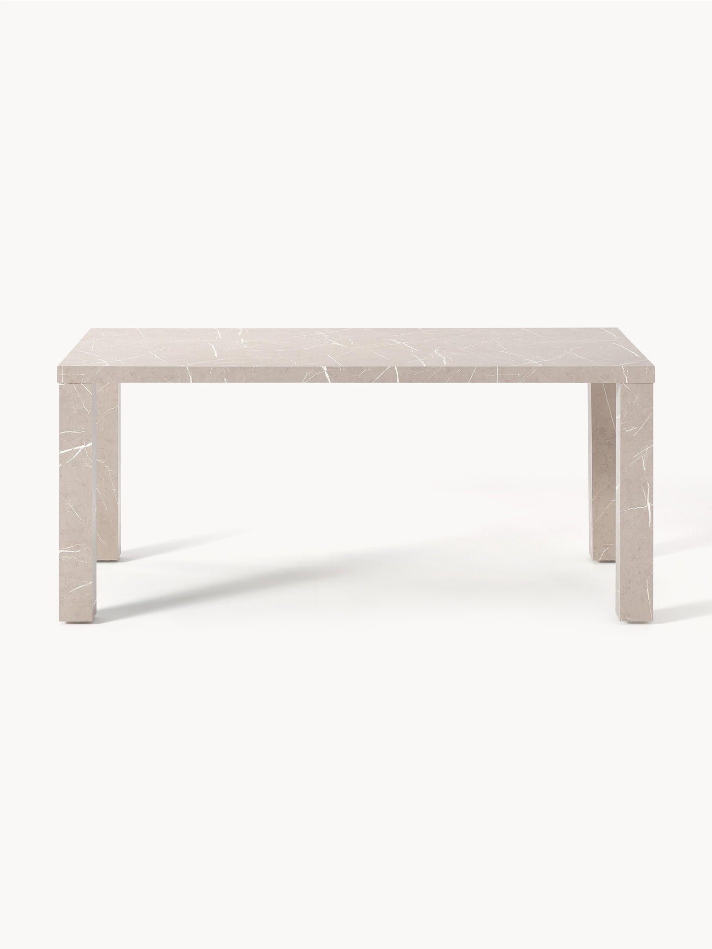 Carl Dining Table in Marble Look, Size 180 x 90 cm