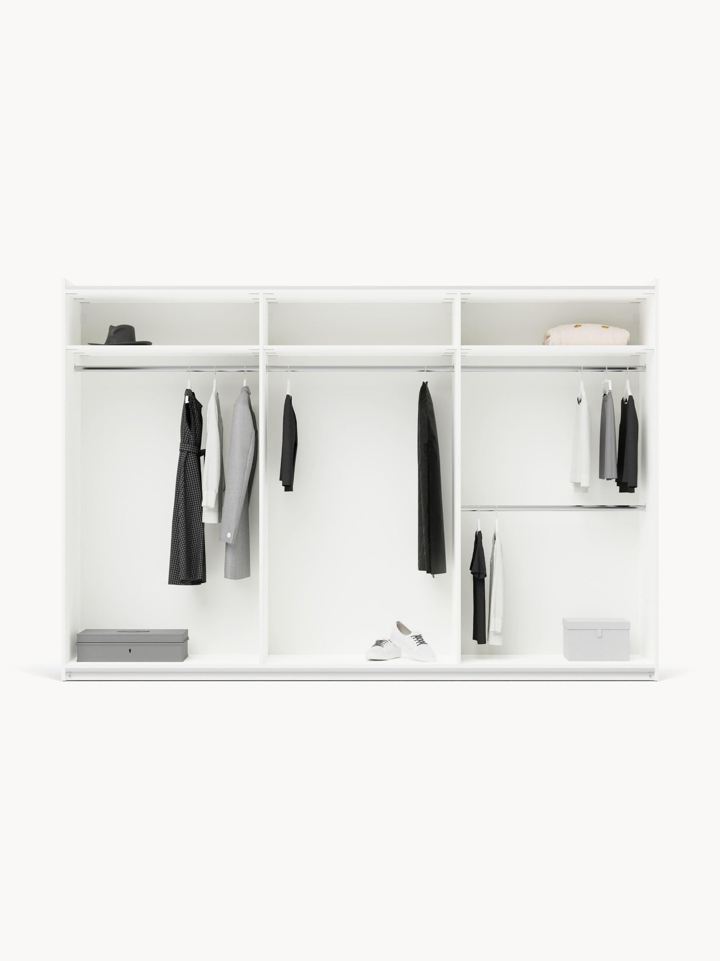 Charlotte Modular Sliding-Door Wardrobe in Various Sizes, 300 cm Wide
