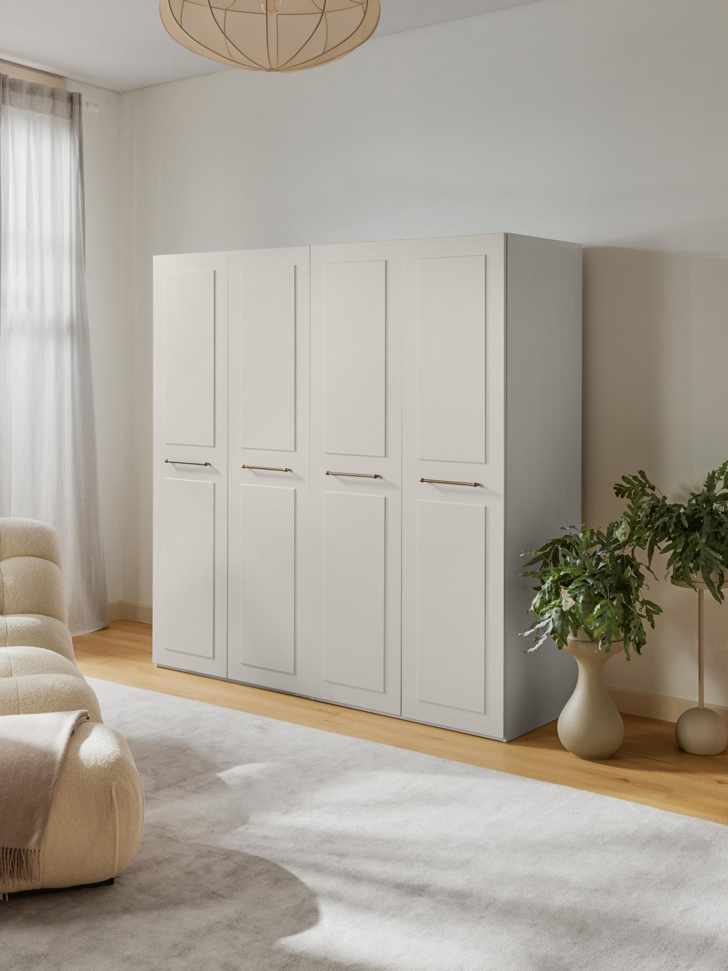 Charlotte Modular Wardrobe with Hinged Doors, 200 cm Wide, in Various Sizes