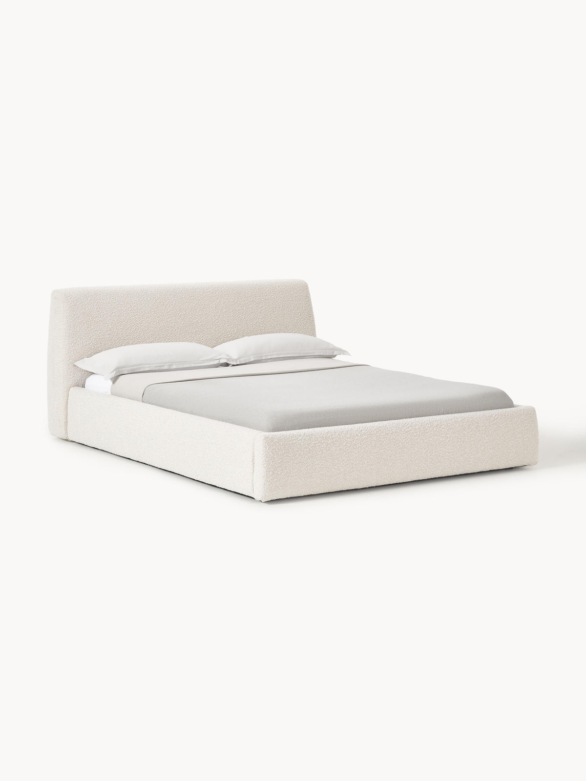 Cloud Bed in Bouclé, Upholstered
