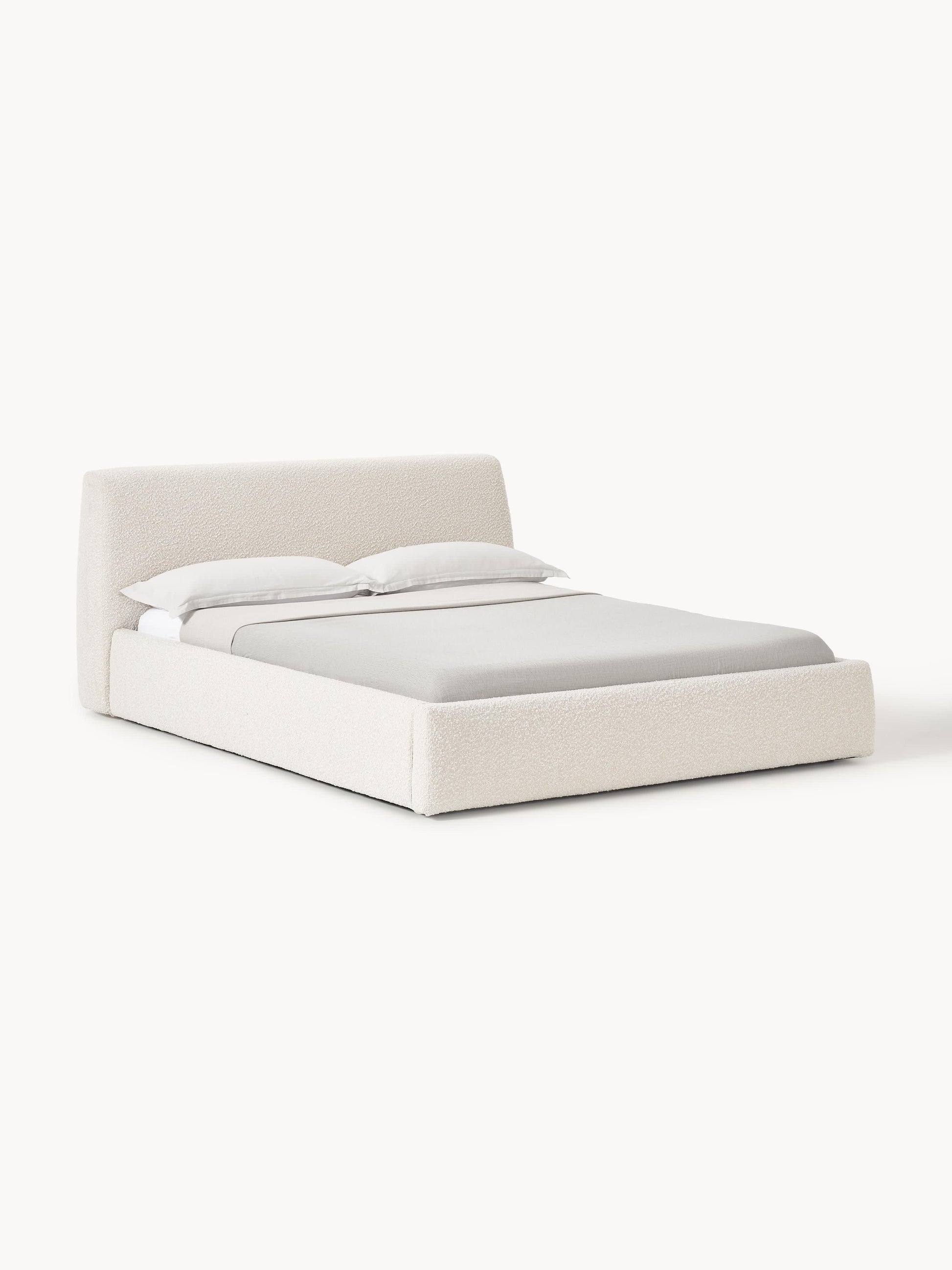 Cloud Bed in Bouclé, Upholstered