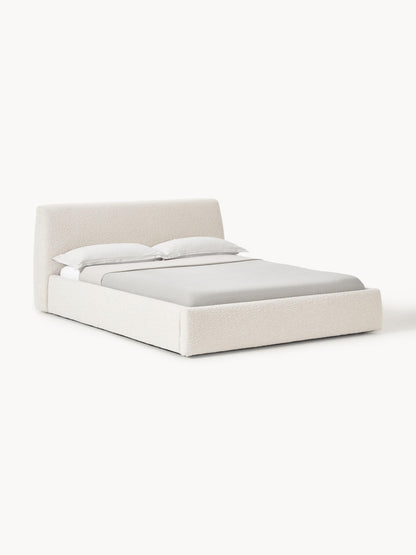 Cloud Bed in Bouclé, Upholstered
