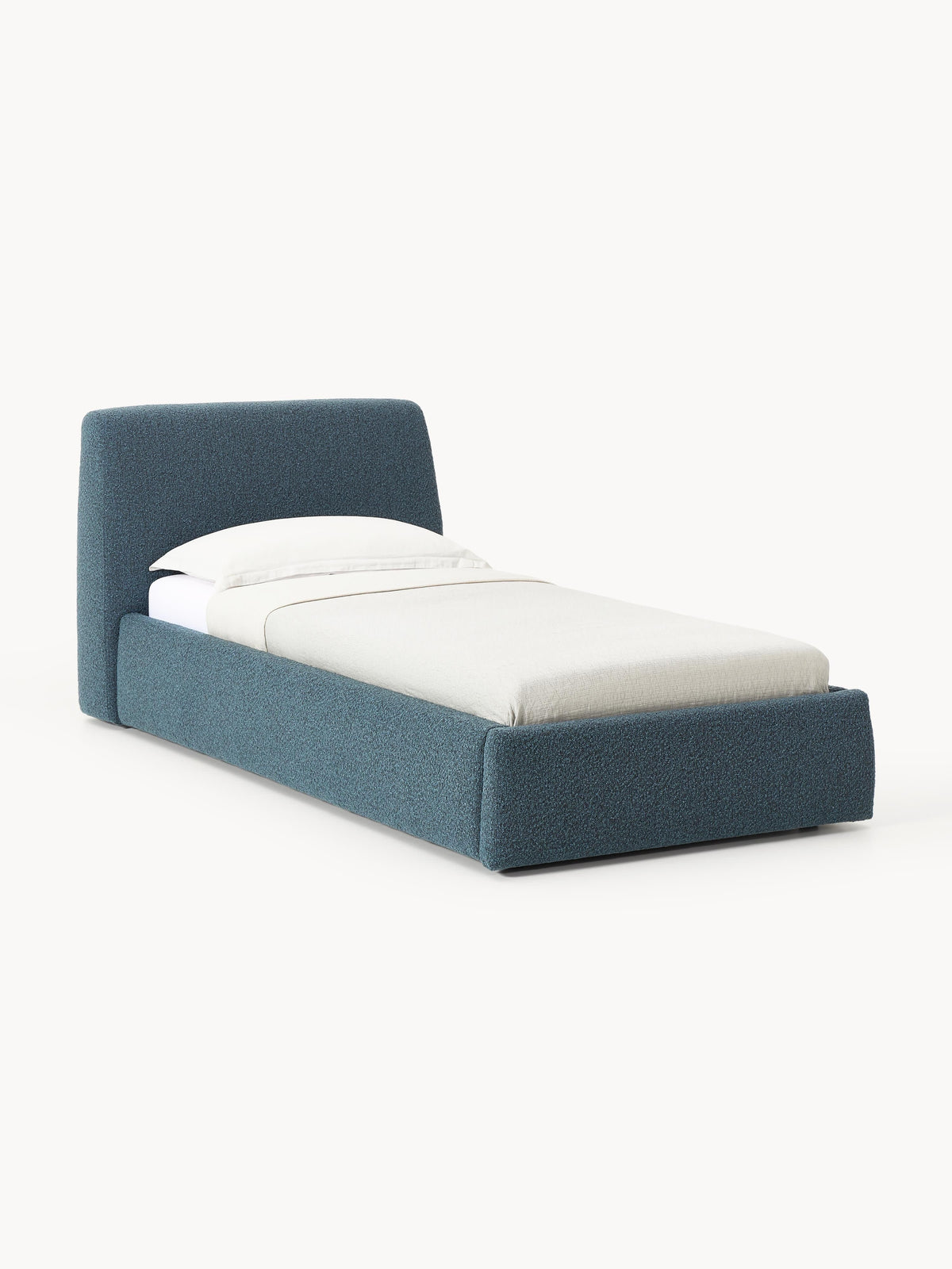 Cloud Single Bed, Bouclé, with Storage