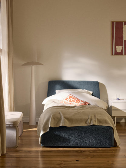 Cloud Single Bed, Bouclé, with Storage