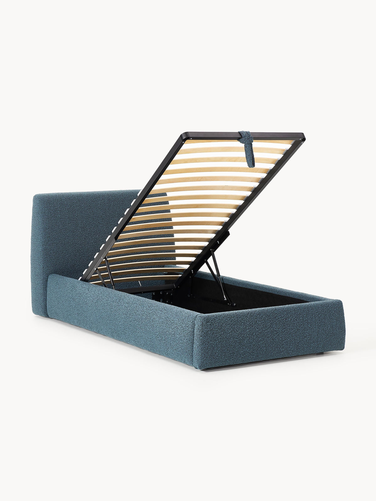 Cloud Single Bed, Bouclé, with Storage