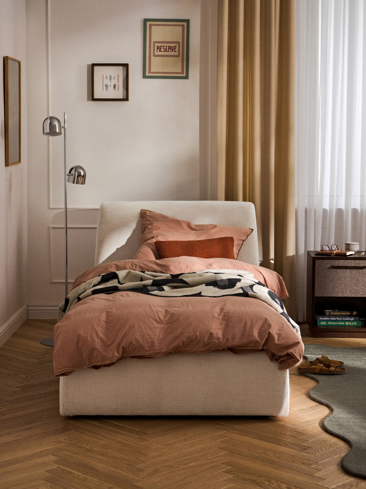 Cloud Single Bed Frame, Upholstered