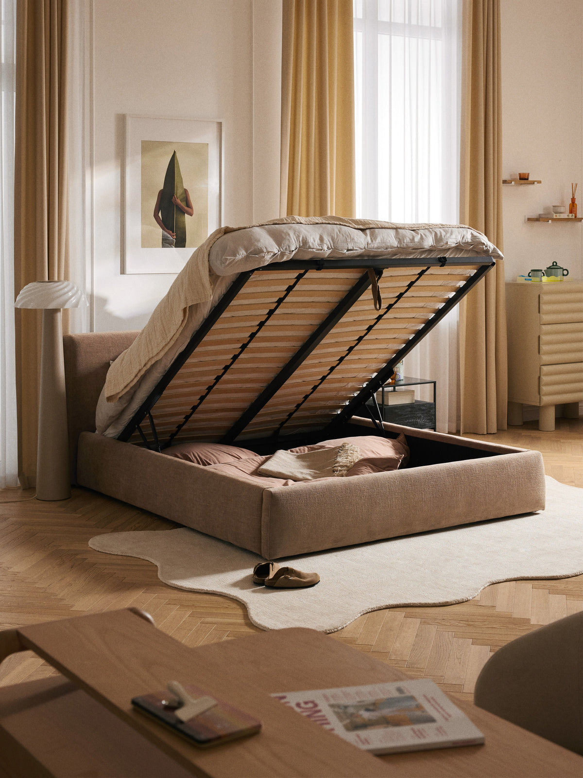 Cloud Upholstered Storage Bed Frame