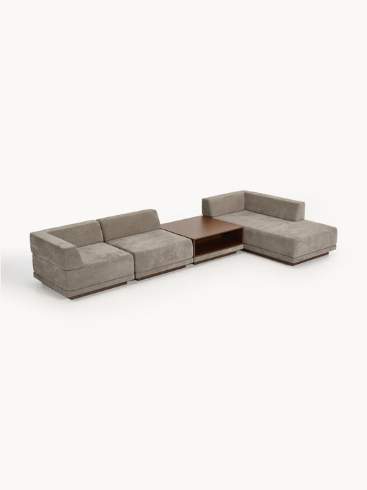 Colin 4-Seater Modular Corner Couch with Coffee Table