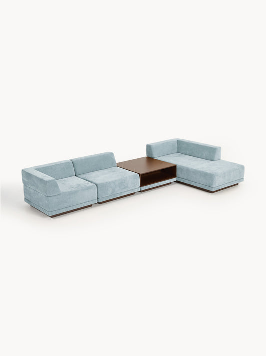 Colin 4-Seater Modular Corner Couch with Coffee Table