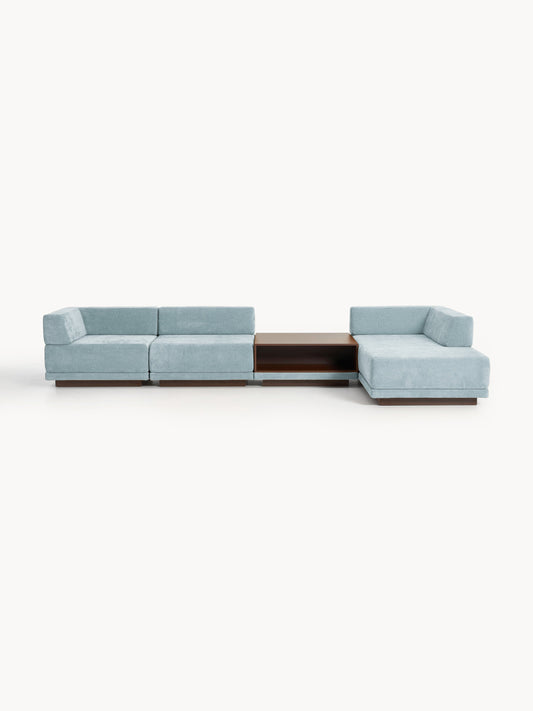 Colin 4-Seater Modular Corner Couch with Coffee Table