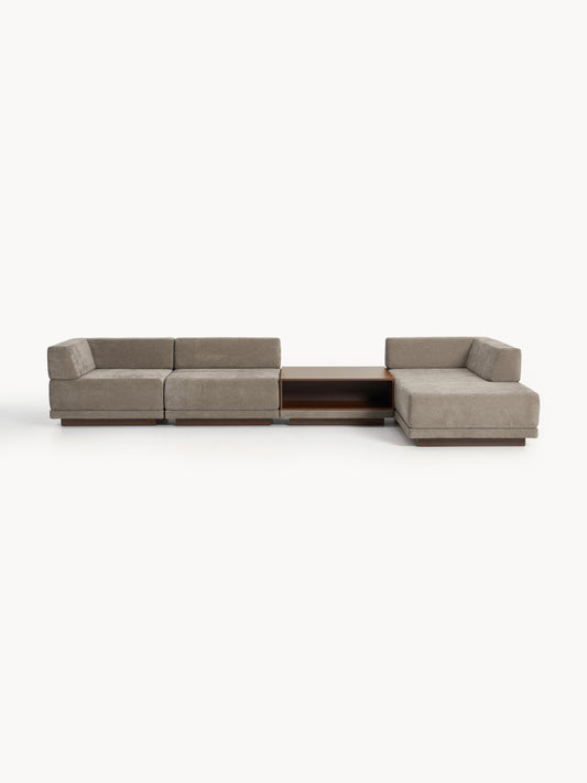 Colin 4-Seater Modular Corner Couch with Coffee Table