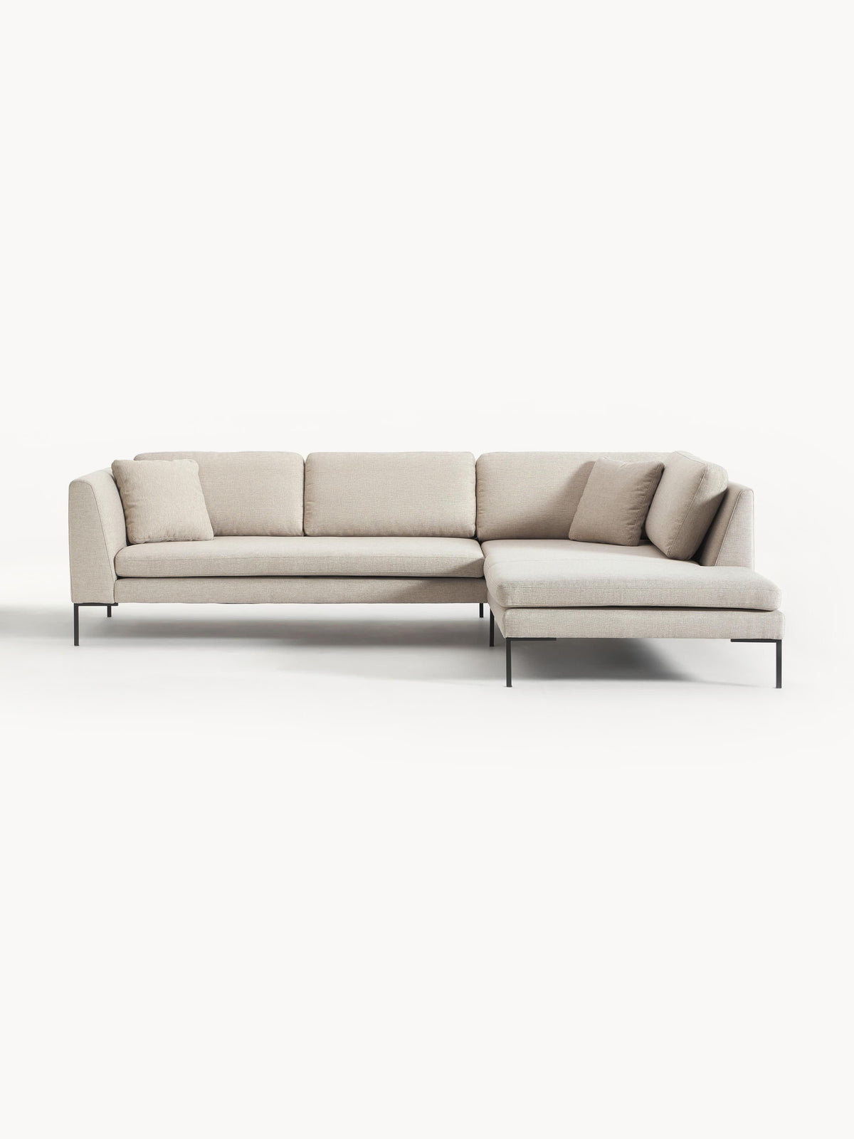 Emma Corner Couch on Metal Legs
