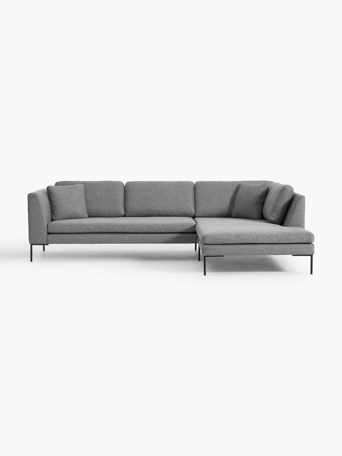 Emma Corner Couch on Metal Legs