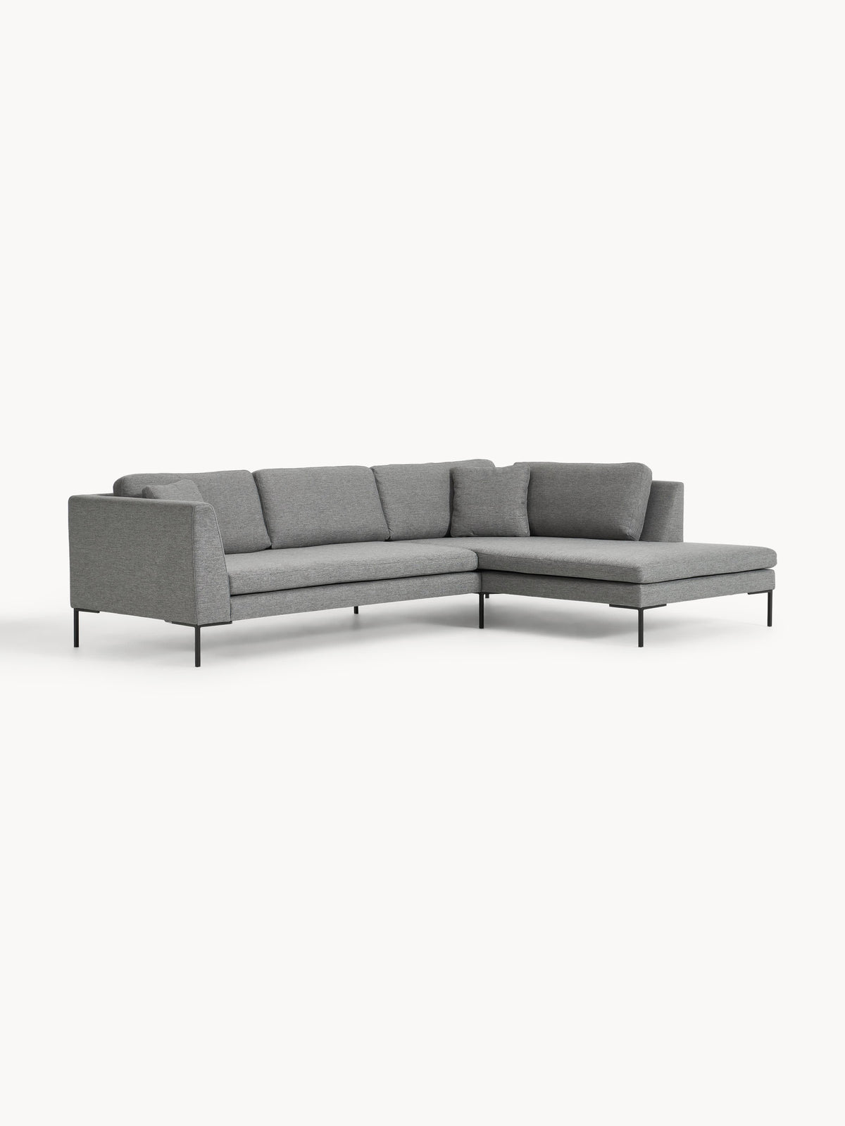 Emma Corner Couch on Metal Legs