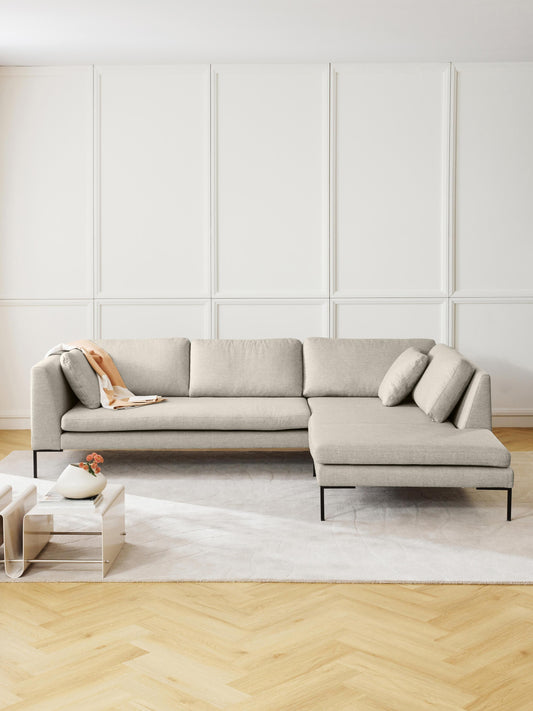 Emma Corner Couch on Metal Legs