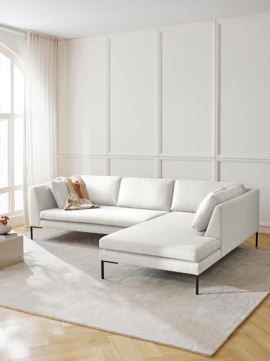 Emma Corner Couch on Metal Legs