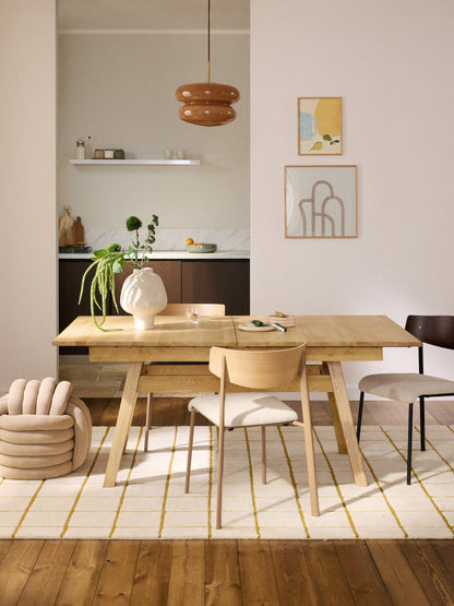 Ethan Extending Dining Table, Size 180 - 220 x 100 cm