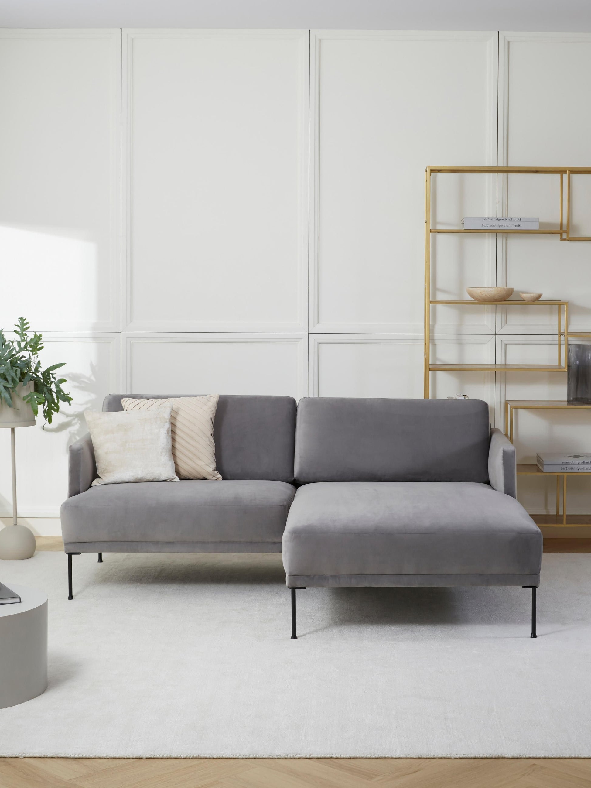 Fluente Small Velvet Corner Settee