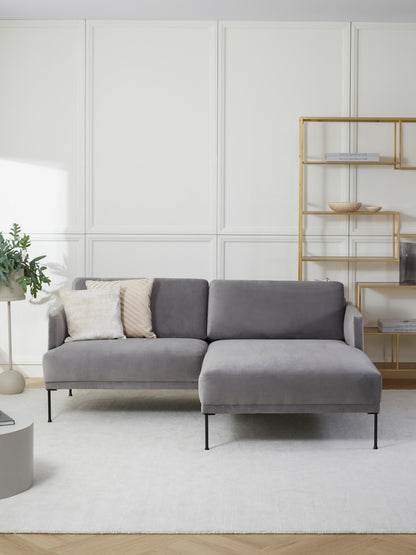 Fluente Small Velvet Corner Settee