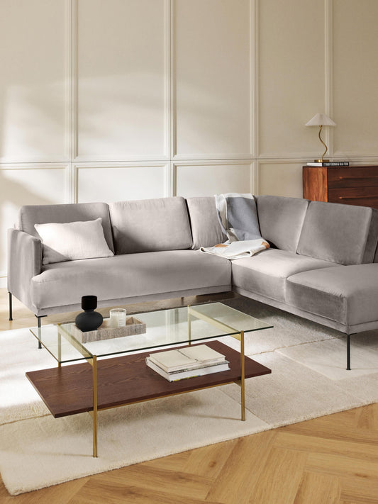 Fluente Velvet Corner Settee
