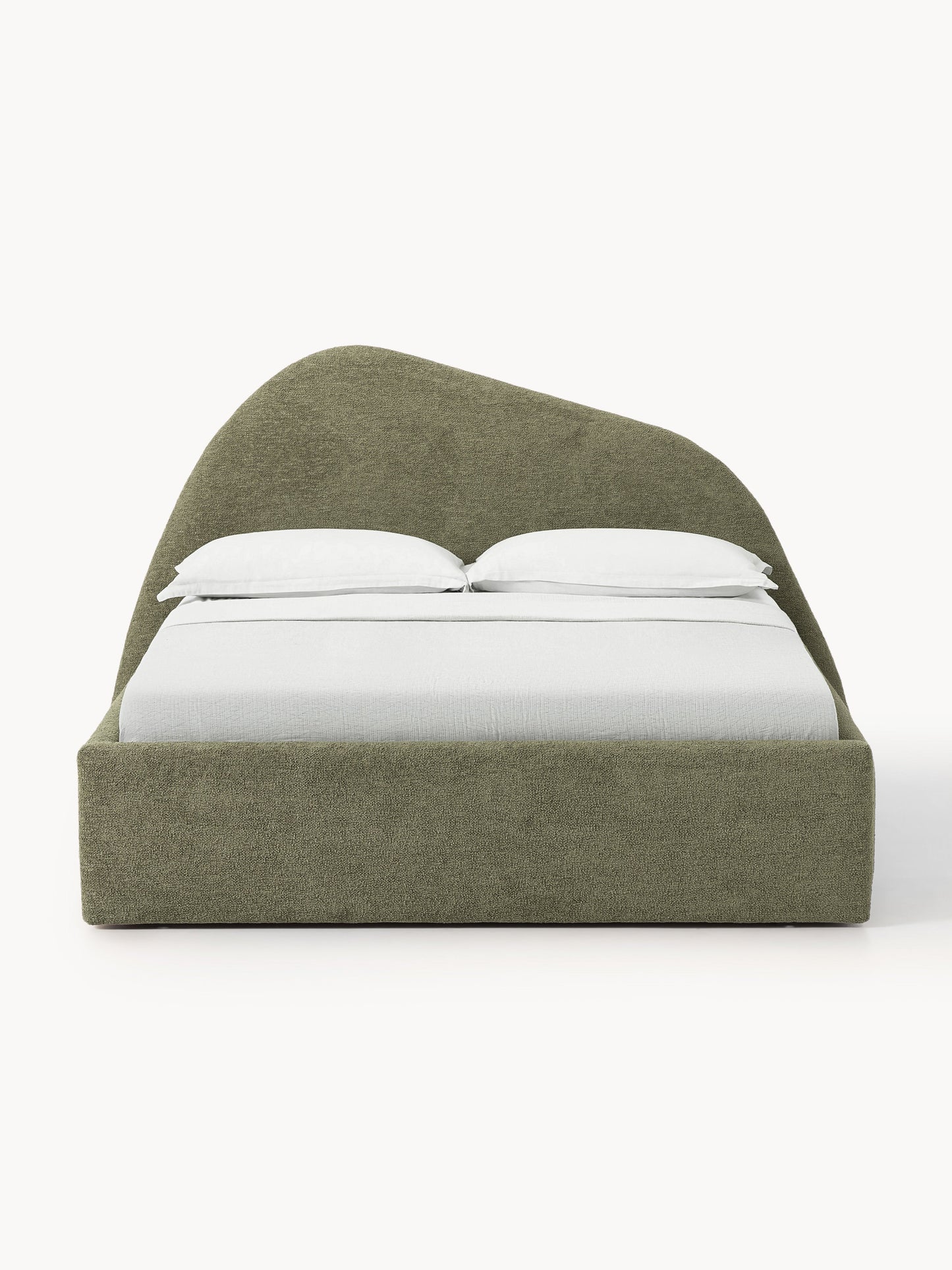 Gary Bed in Bouclé, Upholstered