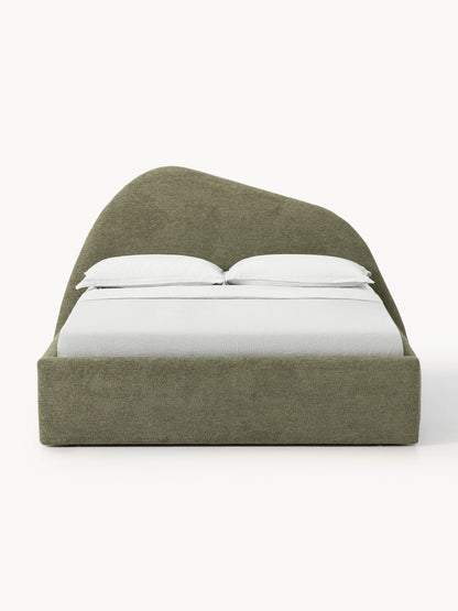 Gary Bed in Bouclé, Upholstered
