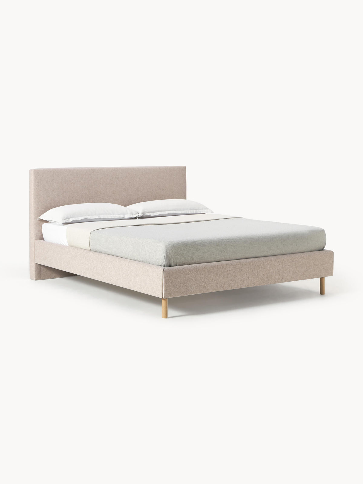 Giulia Upholstered Bed Frame on Wooden Feet