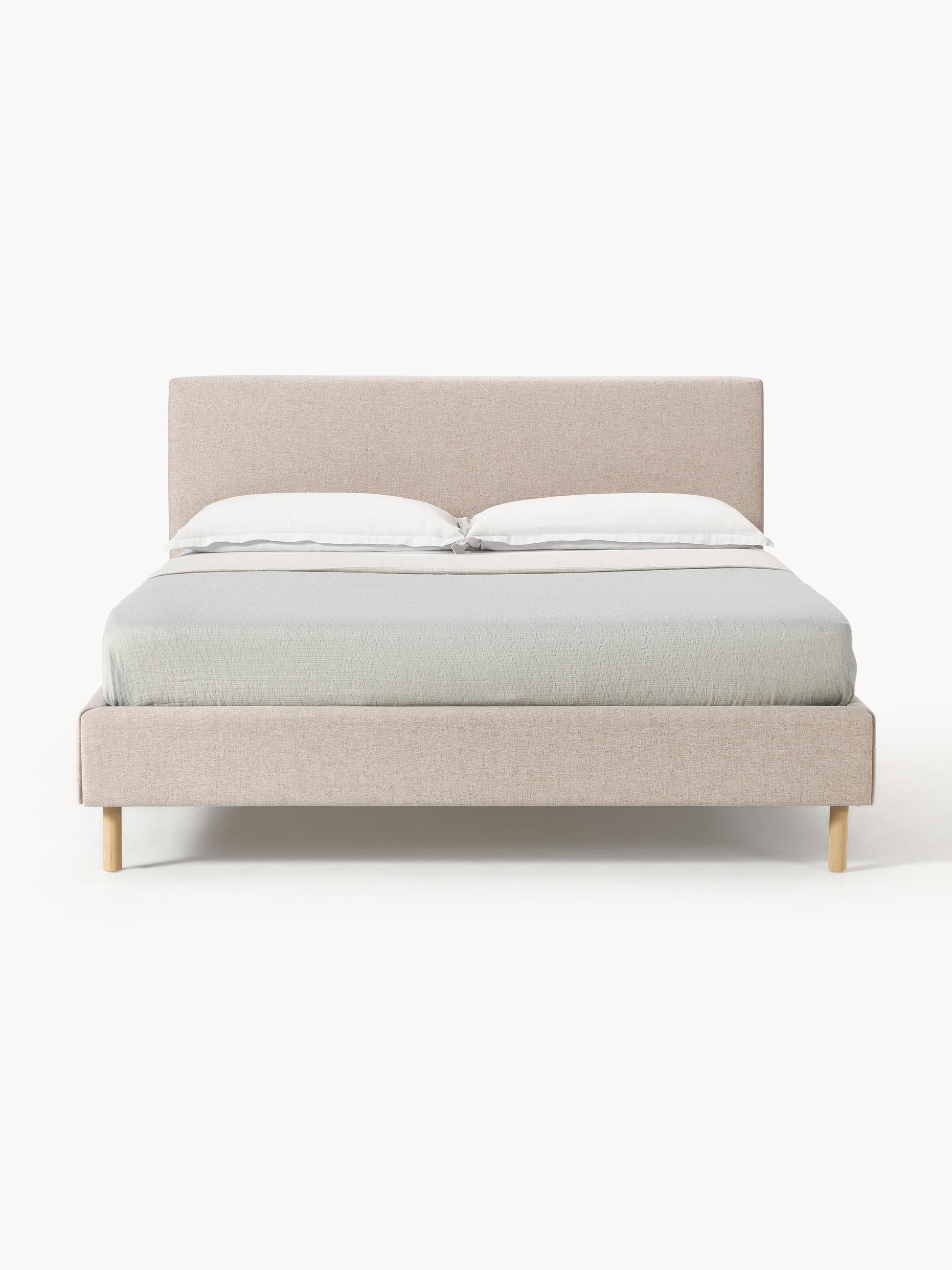 Giulia Upholstered Bed Frame on Wooden Feet