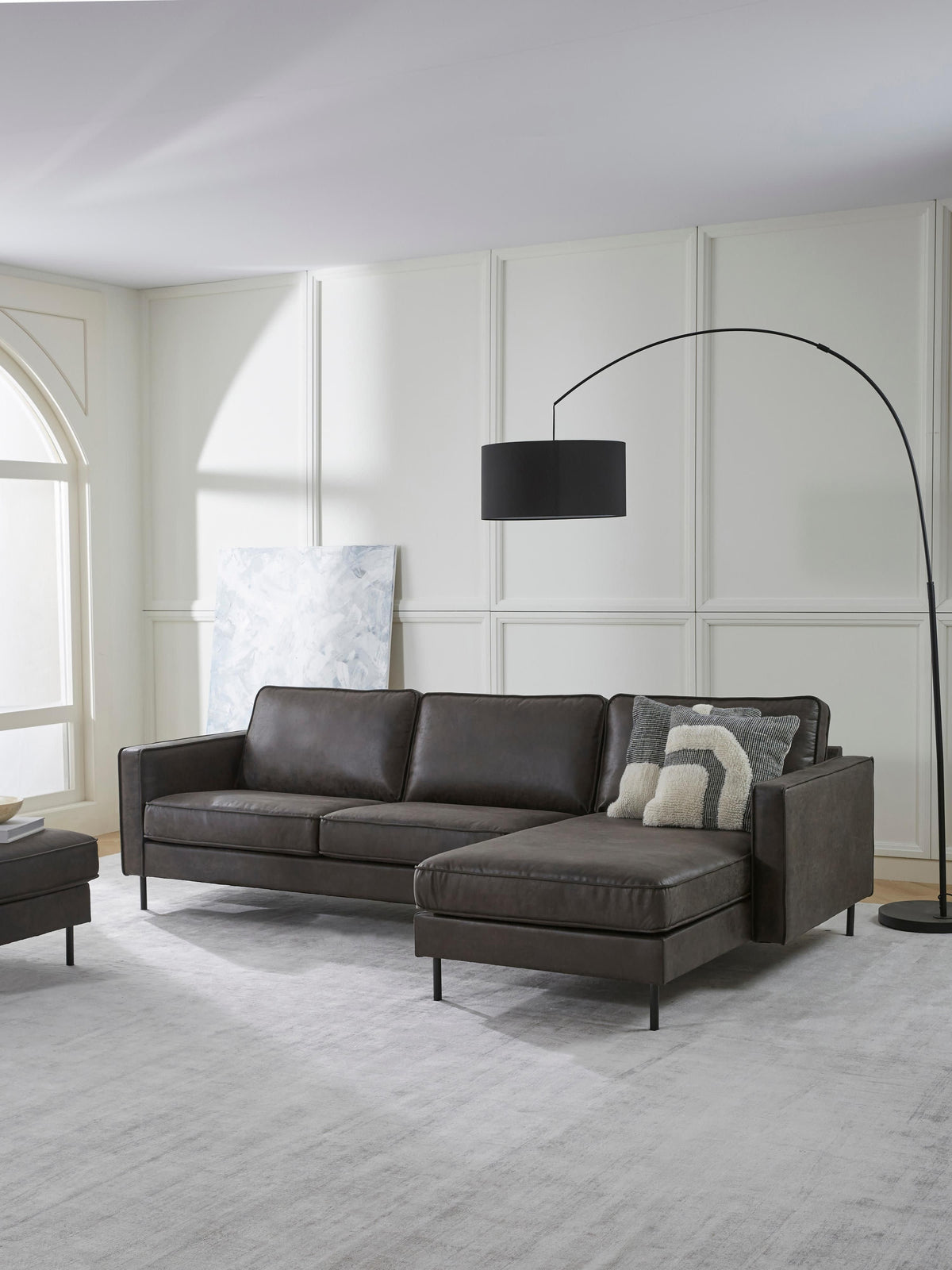 Hunter Corner Sofa in Leather (3-Seater)