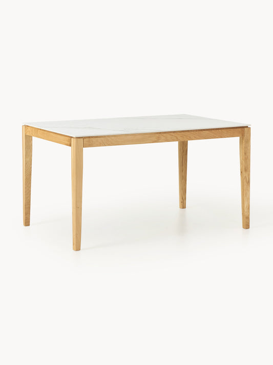 Jackson Dining Table, Tabletop in Marble Look, Available in Various Sizes