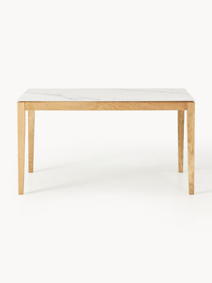 Jackson Dining Table, Tabletop in Marble Look, Available in Various Sizes
