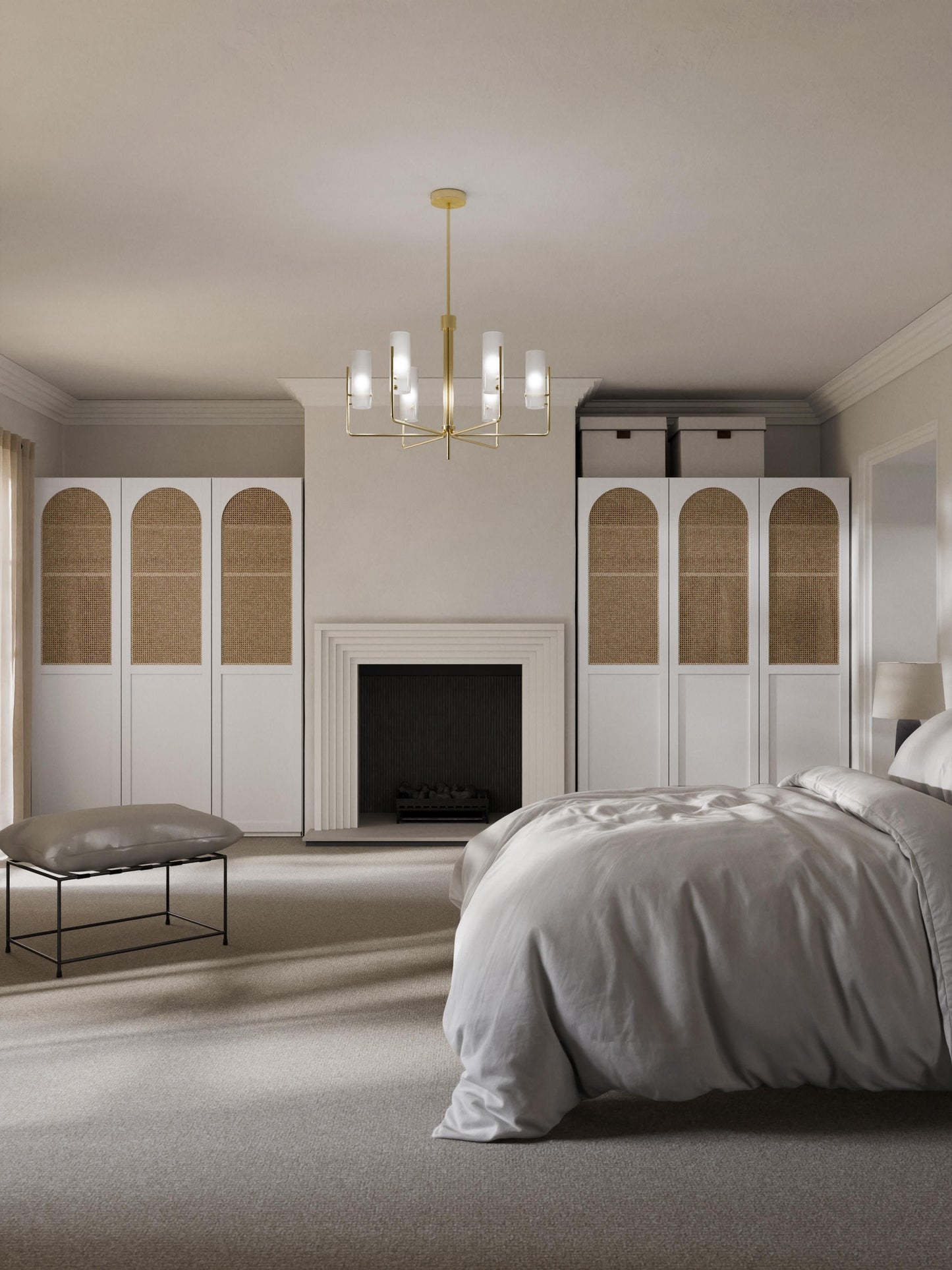 Jeanne Hinged-Door Wardrobe, Modular, 50 cm Wide, in Various Sizes