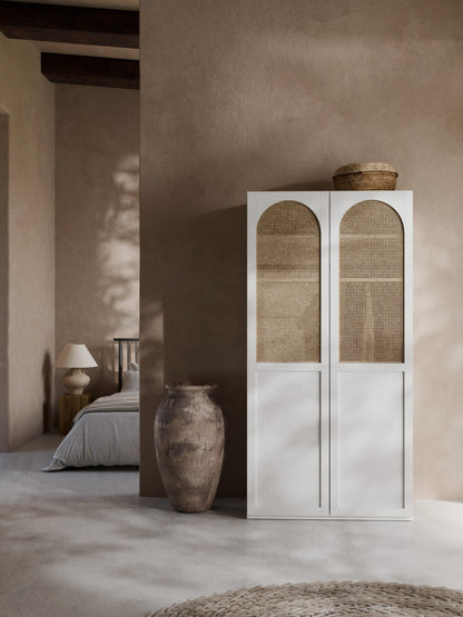 Jeanne Modular Wardrobe with Hinged Doors, in Various Sizes, 100 cm Wide