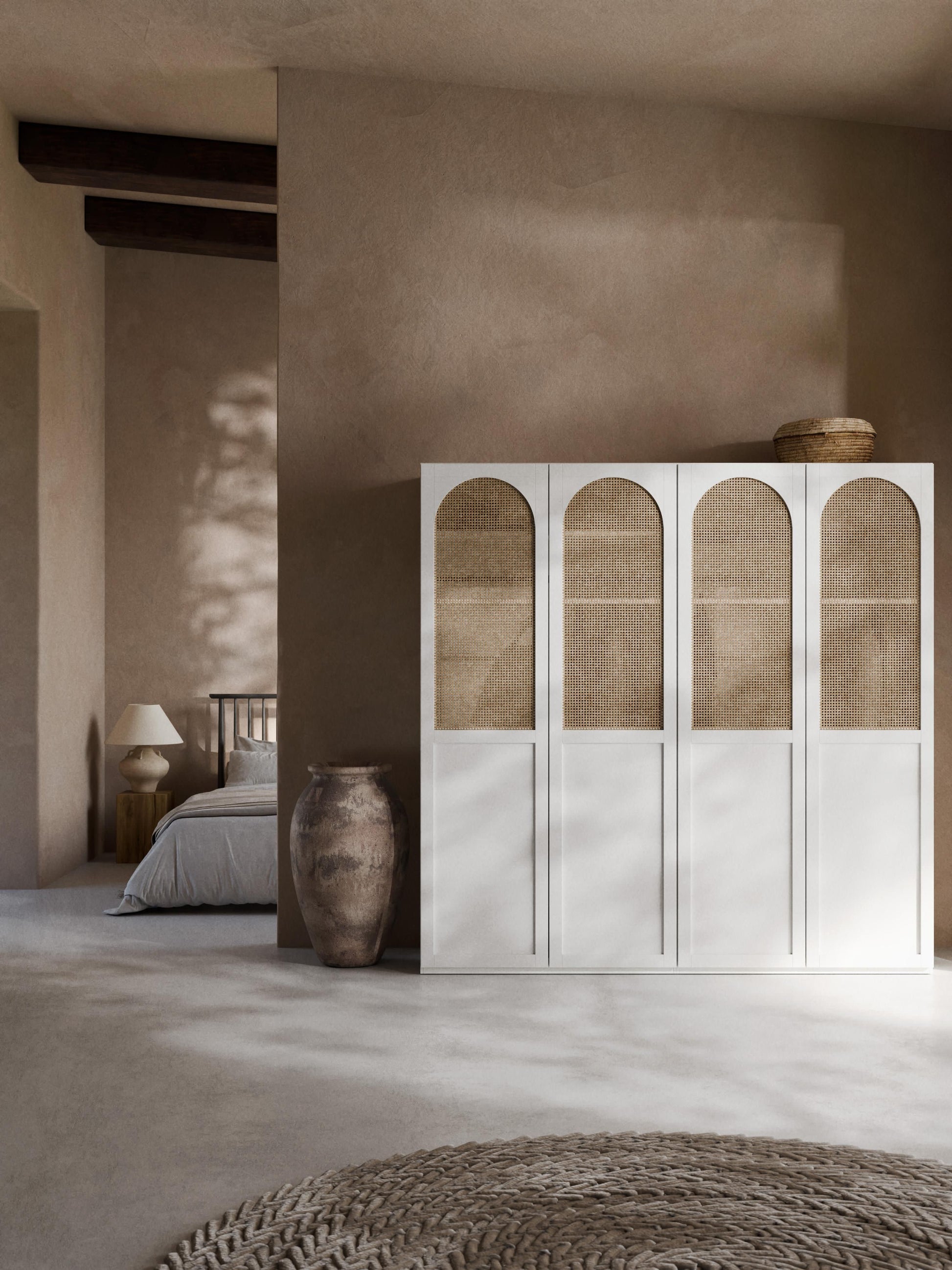 Jeanne Modular Wardrobe with Hinged Doors, in Various Sizes, 200 cm Wide