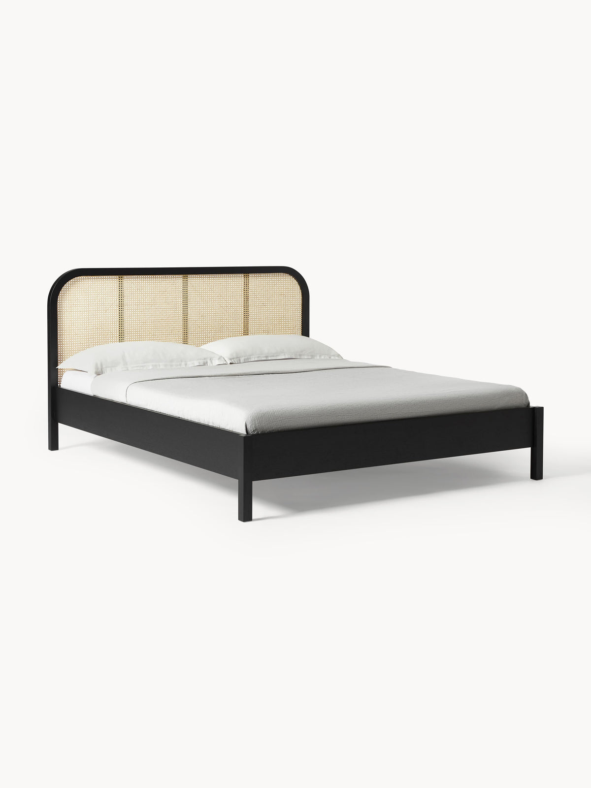 Jones Wooden Bedstead with Vienna Cane Headboard