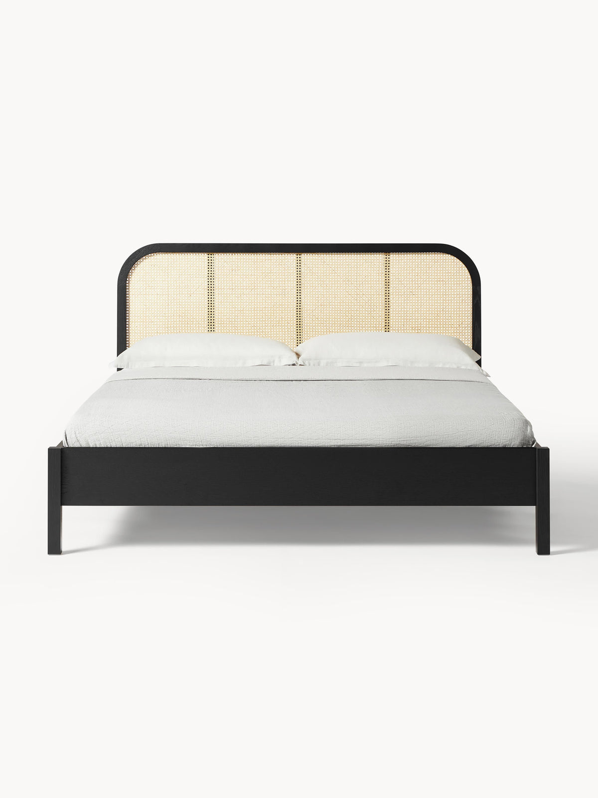 Jones Wooden Bedstead with Vienna Cane Headboard