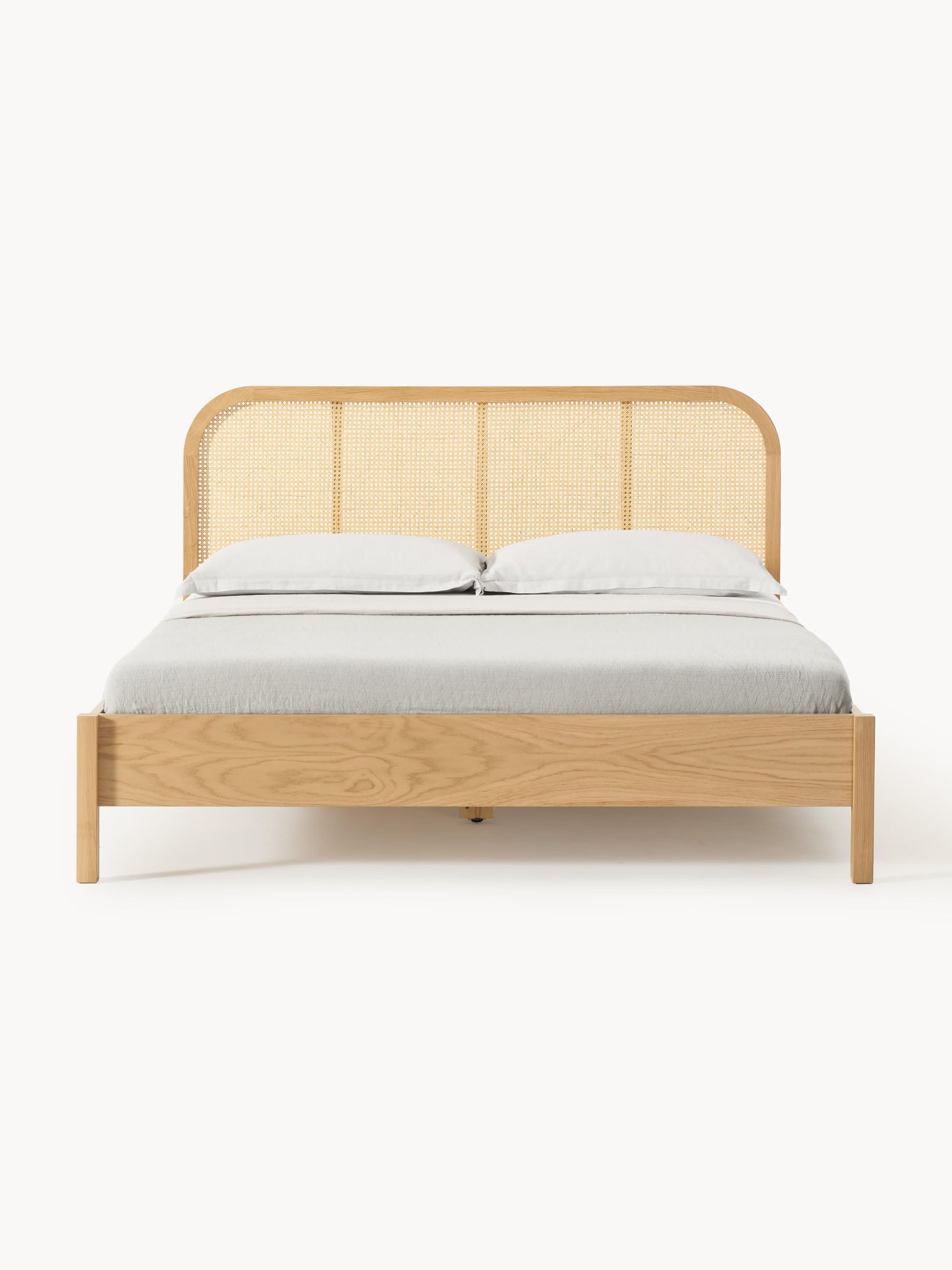 Jones Wooden Bedstead with Vienna Cane Headboard