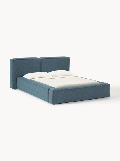 Lennon Bed in Bouclé, Upholstered